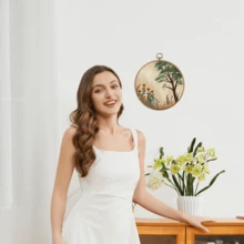 Blumen-Wandkunst Dekoration - Moderne textile Wandkunst Leinwand Rahmen Hängedruck, interessante Wandkunst, geeignet für Innenraum Heimdekoration, ohne Strombedarf, anwendbar für Café, Garten, Hof, Farm, Bar, Raumdekoration - ideales Geschenk