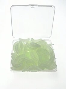 100 peças Isca Macia Tipo Minhoca de Milho, Isca Simulada de Minhoca de Pão, Minhocas Macias Biônicas como Acessórios de Iscas de Pesca para Carpa-Capim, Carpa, Carpa-Prussiana