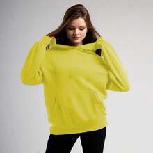 Slim Fitness SLM Women's  Hoodie With Pocket Slim Fitness Warm Cute Cold - 黃色 - 查看 1