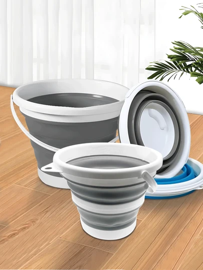 1pc Thickened Portable Foldable Multi-Functional Outdoor Travel Carrying Water Bucket