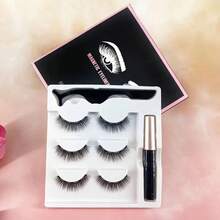 Bộ 3 cặp lông mi từ tính C/D-Curl có thể tái sử dụng - Kiểu mắt búp bê & mắt mèo, dễ dán không cần keo - màu đen - Xem 4