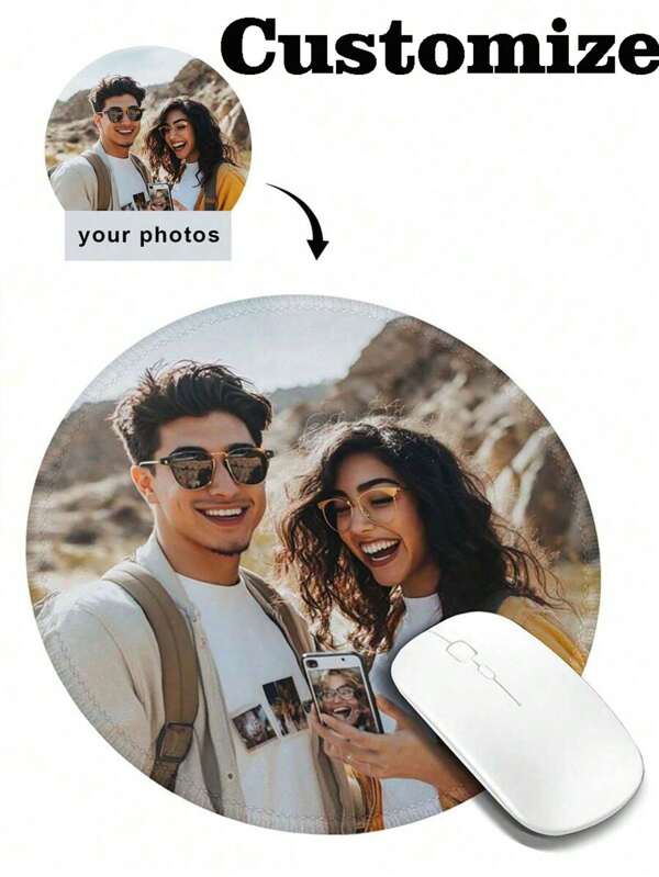 Custom Mouse Pad - Personalized Photo Mouse Pad, Office Supplies And Computer Desk Accessories, Desktop Decoration, Custom Photo Mouse Pad, Party, Couple, Graduation, Wedding, Housewarming Living Room, Bedroom, Tea Room, Home, Office, Suitable For Gifts Back To School
