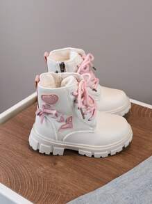 1 双全新爱心与蝴蝶结三叶草图案女童靴