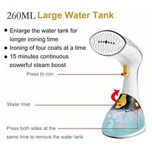 Household Steam Hanging Ironing Machine Handheld Ironing Machine 1500 High Power Portable Travel Iron - UK Plug(220-240V) - View 10