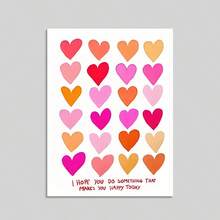 1 Tranh Canvas Trái Tim Quyến Rũ - Hồng & Cam, Trang Trí Tường Không Khung Cho Phòng Khách, Phòng Ngủ, Văn Phòng Tại Nhà - Áp Phích Hiện Đại Lấy Cảm Hứng Từ Hoạt Hình - Nhiều màu - Xem 9