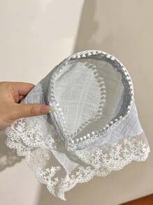 1 bộ Băng đô vải hoa màu be Bandana Phụ kiện tóc phong cách đồng quê thanh lịch, Thích hợp cho bãi biển, du lịch, chụp ảnh, mặc hàng ngày, ngọt ngào và đáng yêu cho bé gái tuổi teen - trắng - Xem 8