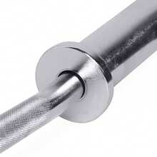 47" Barbell Chrome  Curl Bar - Silver - View 4