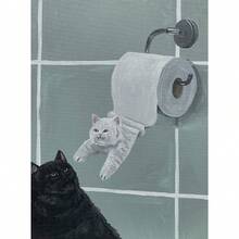 1 tấm áp phích động vật mèo mèo ngộ nghĩnh truyện tranh hiện đại trang trí nhà cửa đáng yêu phòng khách thẩm mỹ tranh vải không có khung - Nhiều màu - Xem 13