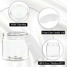 2pcs 7.1cm Diameter Plastic Storage Jars With Lids, Paint Filling Bottles, Cream And Mask Containers, Eye Cream And Face Cream Bottles, PET Wide Mouth Transparent Trial Size Partition Bottles, Cosmetic Refillable Bottles