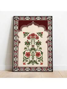 1pc Mughal Tree Of Life Cypres Turkish Paisley Vintage Plant Floral Print Poster Folk Art Home Decor Painting No Frame Rama Decoration,Wall Art,Canvas E-I-D - Multicolor - View 81