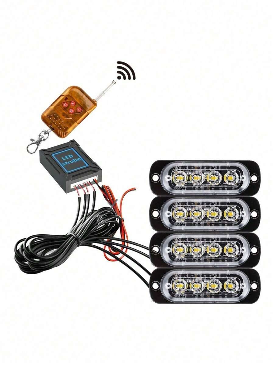 16 LED Emergency Strobe Light Kit Flash Strobe SHEIN PT