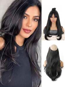 Tóc nối nhiều lớp hình chữ V dài 22 inch, bao gồm 4 kẹp BB, tóc tổng hợp gợn sóng để sử dụng hàng ngày, tiệc Halloween, dành cho phụ nữ - Nhiều màu - Xem 11