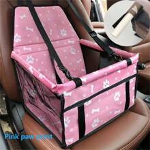 Asiento elevador para mascotas reforzado para perro o gato, bolsa portátil y transpirable con cinturón de seguridad, estable para viajes, con correa con clip y tubo de PVC, apto para mascotas de menos de 15 libras