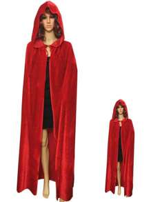 1pc Christmas Party Red Riding Hood Cloak, Red Fairy Princess Robe Costume, Suitable For Various Festive Occasions & Role Play Christmas Tree Santa Claus Prom Halloween - Multicolor - View 9