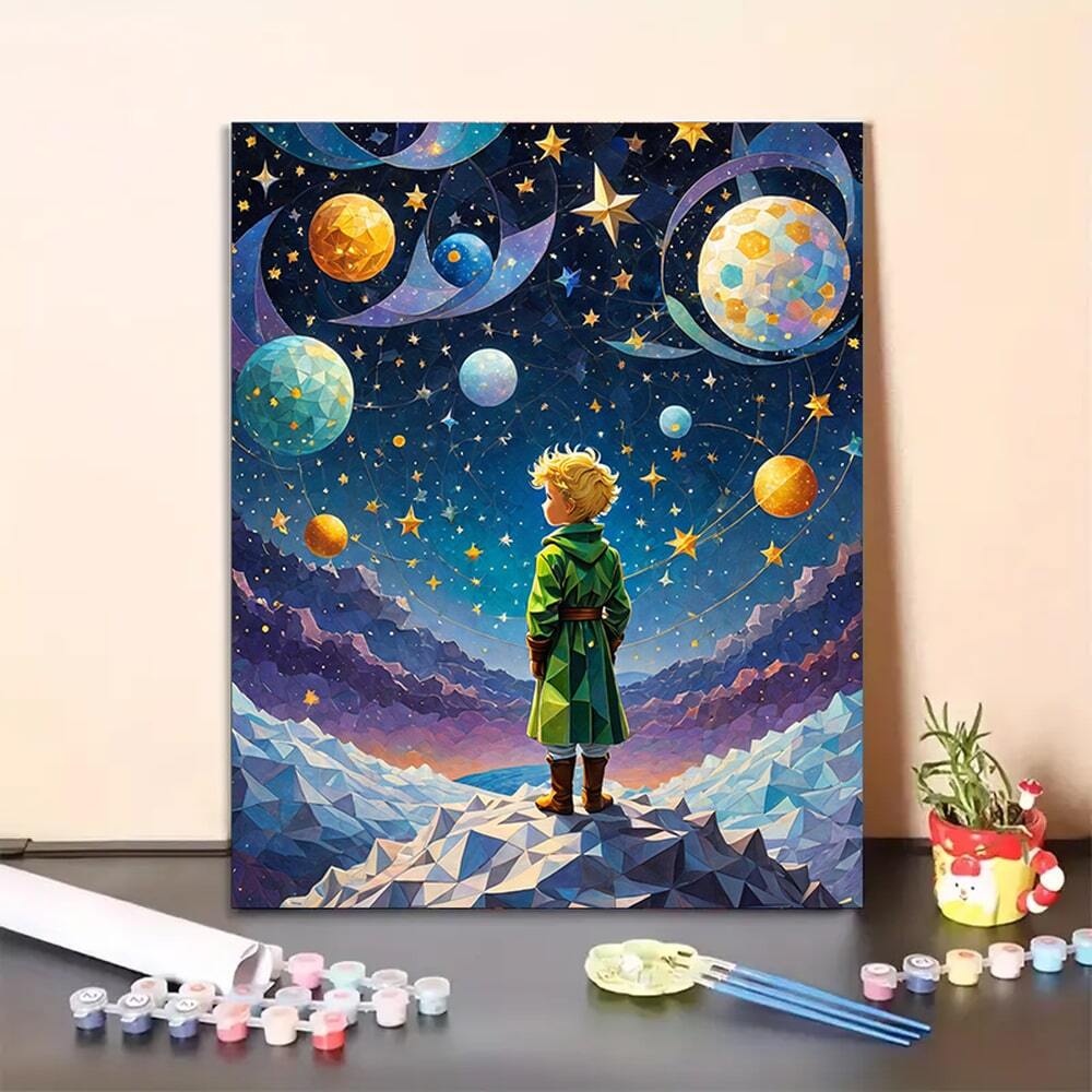 Adult DIY Prince & Celestial Theme Numeric Painting Kit 20 X 16 Inch