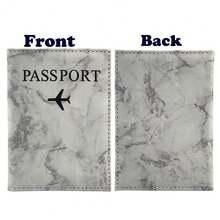 [Customized] Personalized Name Engraved PU Leather Passport Cover, Portable Travel Accessory Passport Holder, Ticket Holder, Card Holder, Customized - Purple - View 5