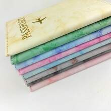 [Customized] Personalized Name Engraved PU Leather Passport Cover, Portable Travel Accessory Passport Holder, Ticket Holder, Card Holder, Customized - Purple - View 7