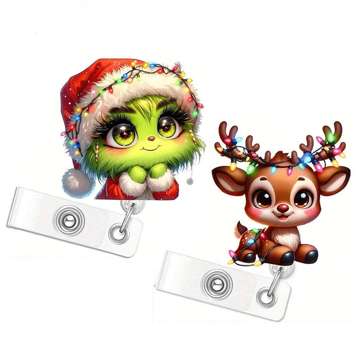 1 件，海龟乌龟形伸缩徽章夹，按扣，亚克力 ID 徽章卷轴，适合教师学生医生护士男女的礼物 - 彩色 - 查看 1