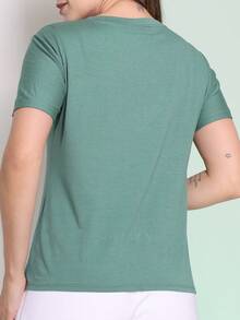 Women's Versatile Pocket T-Shirt 2024 - 綠色 - 查看 3