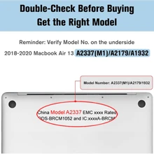 Transparente Schutzhülle kompatibel mit MacBook, robuste Schutzhülle aus Kunststoff für MacBook Air Pro (Schwarz)