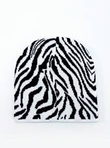 1pc Unisex Knitted Cap, Patterned Casual Beanie Hat, Windproof For Outdoor/Streetwear, Versatile Fashion Design, Fits All Seasons - A - View 7