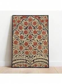 1pc Mughal Tree Of Life Cypres Turkish Paisley Vintage Plant Floral Print Poster Folk Art Home Decor Painting No Frame Rama Decoration,Wall Art,Canvas E-I-D - Multicolor - View 40