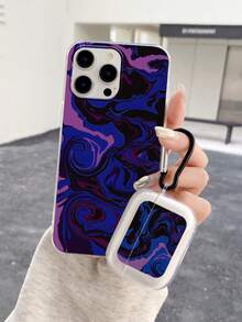 2 sản phẩm/bộ: 1 Ốp điện thoại trong suốt in họa tiết màu nước nghệ thuật tương thích với iPhone, 1 Ốp Airpods trong suốt phù hợp, 1 Móc đựng tai nghe đi kèm, dùng cá nhân hoặc làm quà tặng - Nhiều màu - Xem 4