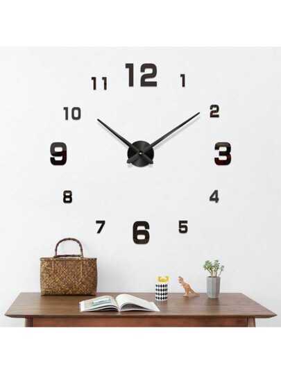 Moderne 16 Inch DIY Acrylic Wand Klok Large Silent Non Ticking Living Room, Bedroom, Kitchen Customizable Zwart Numeral ative Lightweight, High Quality Material Personalized Numbers Ideal Modern, Industrial, Vintage Sweep Quartz Movement Noise Free Environment,Home ,Room Birthday Graduation Bedroom Dormitory Back To School