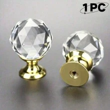 10pcs 30mm Round Crystal Glass Cabinet Knobs, Drawer Pulls Handles For Kitchen/Wardrobe Doors, Furniture Hardware - Multicolor - View 19