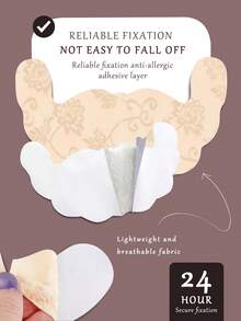 2 Cặp Miếng Dán Ren Nâng Ngực, Miếng Dán Ren Áo Ngực Vô Hình Nâng Ngực Cho Nữ Miếng Dán Núm Vú Thoáng Khí - Nhiều màu - Xem 3