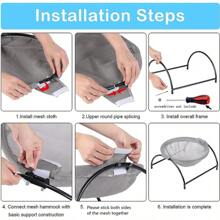 Cat Bed Dog/Pet Hammock Bed Free-Standing Cat Sleeping Cat Supplies Pet Supplies Whole Wash Stable & Breathable Easy Assembly - Multicolor - View 5