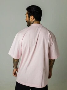 Pink Angel Oversized T-Shirt - 淺粉色 - 查看 5