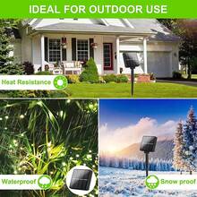 2 gói 39Ft 105Ft (100LED 300LED) Đèn năng lượng mặt trời ngoài trời, Dây đèn năng lượng mặt trời ngoài trời, Dây đồng chống nước IP54, Đèn dây năng lượng mặt trời 8 chế độ, Dành cho Sân vườn, Cây thông, Tiệc Giáng sinh, Đám cưới (Trắng ấm) (Trắng) (Nhiều màu) - Nhiều màu - Xem 4