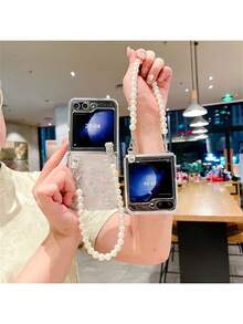 Ốp lưng điện thoại Apple Animal Butterfly thời trang mới trong suốt Epoxy lấp lánh thiết kế nơ tương thích với Samsung Galaxy Z Flip5/4/3, Ốp bảo vệ màn hình gập tương thích với Galaxy W24 Flip, Phong cách Hàn Quốc - Trong sáng - Xem 6
