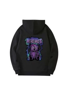 Men's StreetWear Sweatshirt With Young And Creative Print In DTF SHIPPING IN LESS THAN 24 HOURS - màu đen - Xem 1