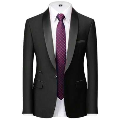 Caelus 3 Pieces Men's Slim Fit Formal Suit, Business/Social Occasion, Wedding Groom Tuxedo Jacket, Pants, Vest