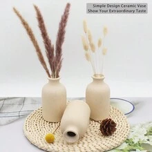 1 件简约陶瓷花瓶 - 非常适合农舍装饰、客厅、架子、桌子、书架、壁炉架和入口 - 彩色 - 查看 7