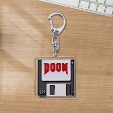 1PC 多色可爱时尚多色字母板亚克力钥匙扣卡通人物亚克力钥匙扣包包挂件手机壳挂件小礼物 - 彩色 - 查看 8