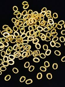 20Pcs 3D Gold Metal Nail Accessories, Gemstones In The Shape Of Rivet Circles, Rivet S Shapes, Rivet Peanuts, Etc., Nail Art Products For Women And Girls(Random)