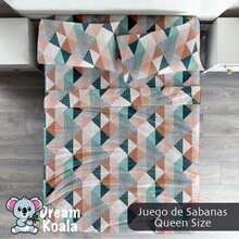 Sabana Queen Size 1800 hilos estampada - I - Ver 2