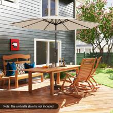 Lifezeal 10 FT Patio Umbrella Patio Market Steel Tilt W/ Crank Outdoor Yard Garden