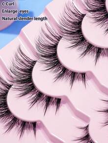 7 Cặp Mi Mắt Mèo Manga Tự Nhiên 15mm Có Một Đôi Mắt Quyến Rũ - Lông mi  mắt mèo - Xem 4