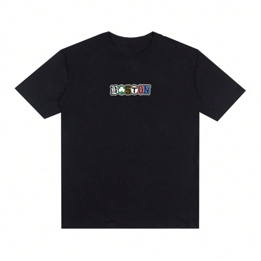 Streetwear T-Shirt Yarn 30.1 BOSTON - màu đen - Xem 1