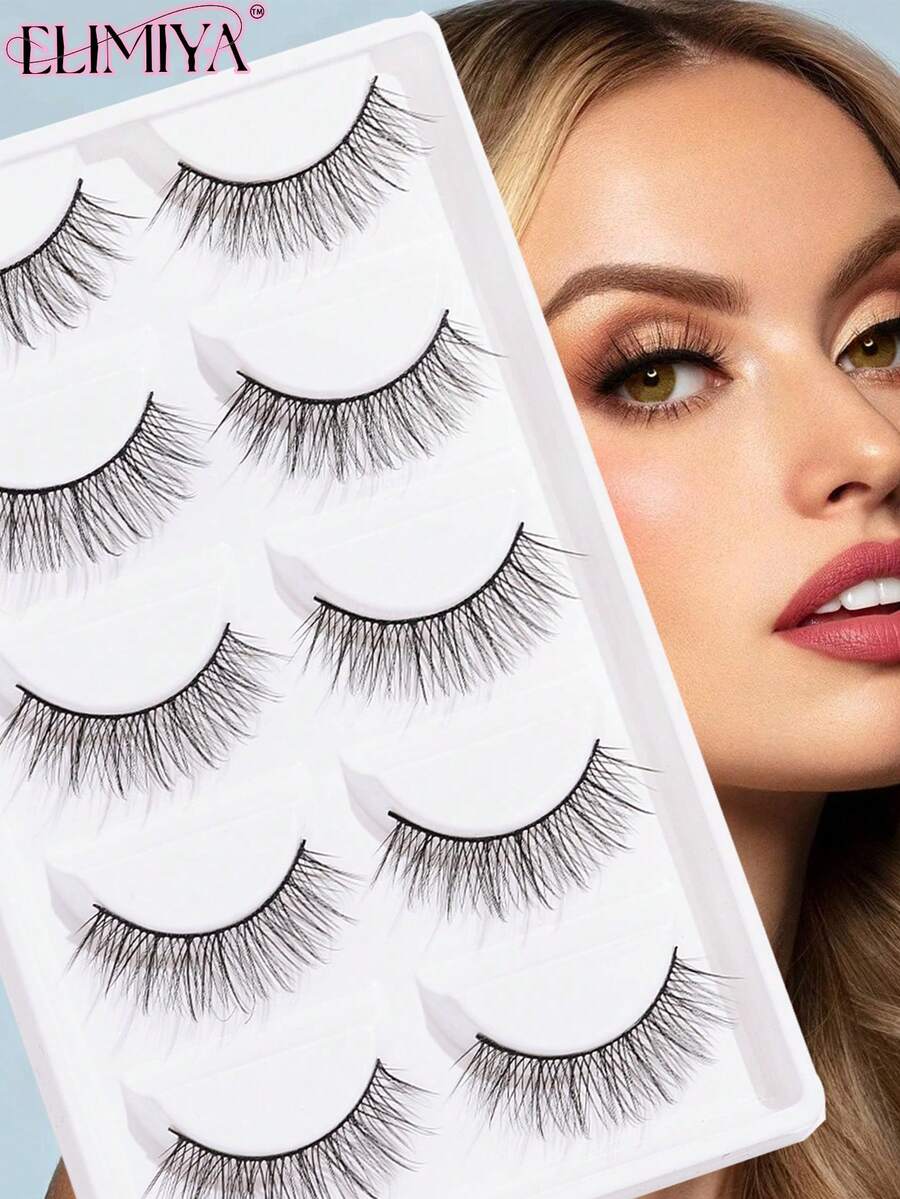 5 Cặp Lông Mi Tự Nhiên, Lông Mi Giả Lash Tự Nhiên, Lông Mi Giả Frihappy 12mm - Mi tự nhiên - Xem 1