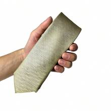 Edi Saraiva Imported Men's Tie Details Single 6 Cm Tip Polyester - 黃色 - 查看 8