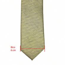 Edi Saraiva Imported Men's Tie Details Single 6 Cm Tip Polyester - 黃色 - 查看 5