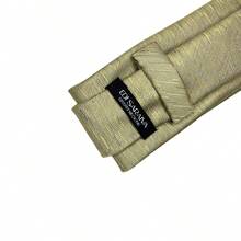 Edi Saraiva Imported Men's Tie Details Single 6 Cm Tip Polyester - 黃色 - 查看 6