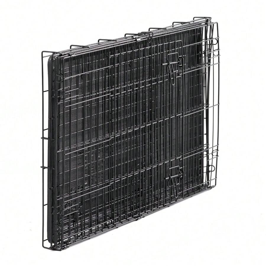 Double Door Foldable Wire Dog Crate With Dividers, XXLarge, 48 Inch