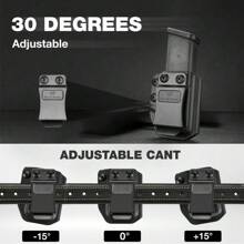 Gun Flower Universal Magazine Holster IWB/OWB Mag Carrier With 1.75 Inch Steel Clip Fit: 9mm/.40 Double Stack - 9mm/.40 Single Stack - .45ACP Double Stack - .45ACP Single Stack - .380 Single Stack - Black - View 5