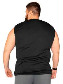 Plus Size Macho Men's Wide Shoulder Tank Top Extra Large - Negro - Ver 2